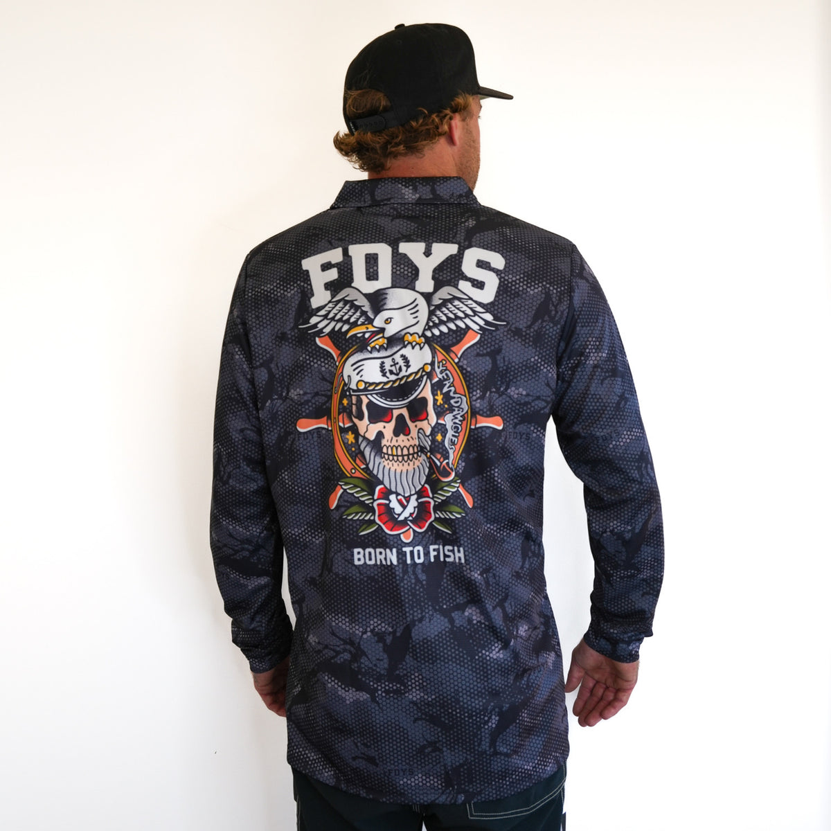 Reeflex Fishing Jersey - Charcoal Camo