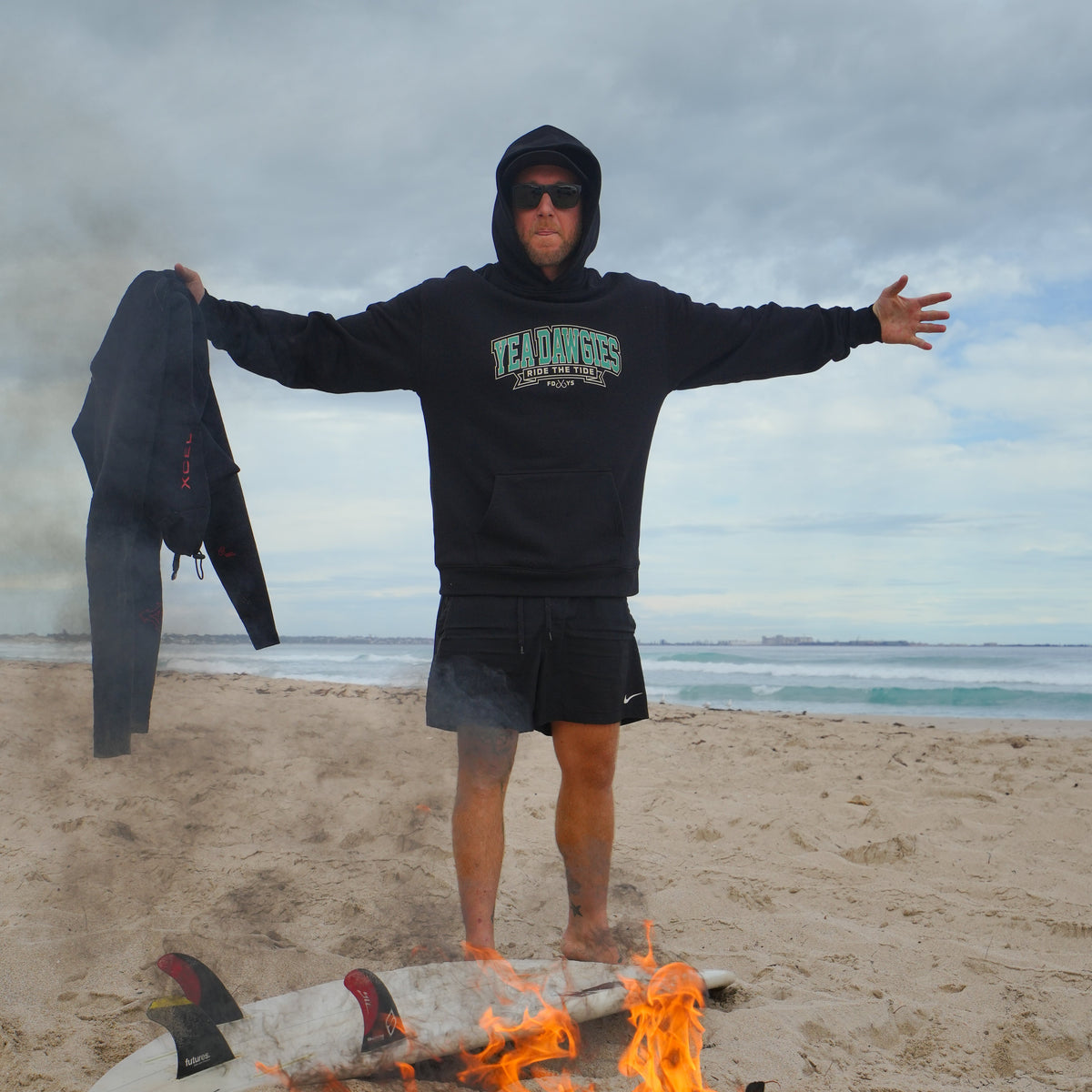 Ride the Tide Hood - Black