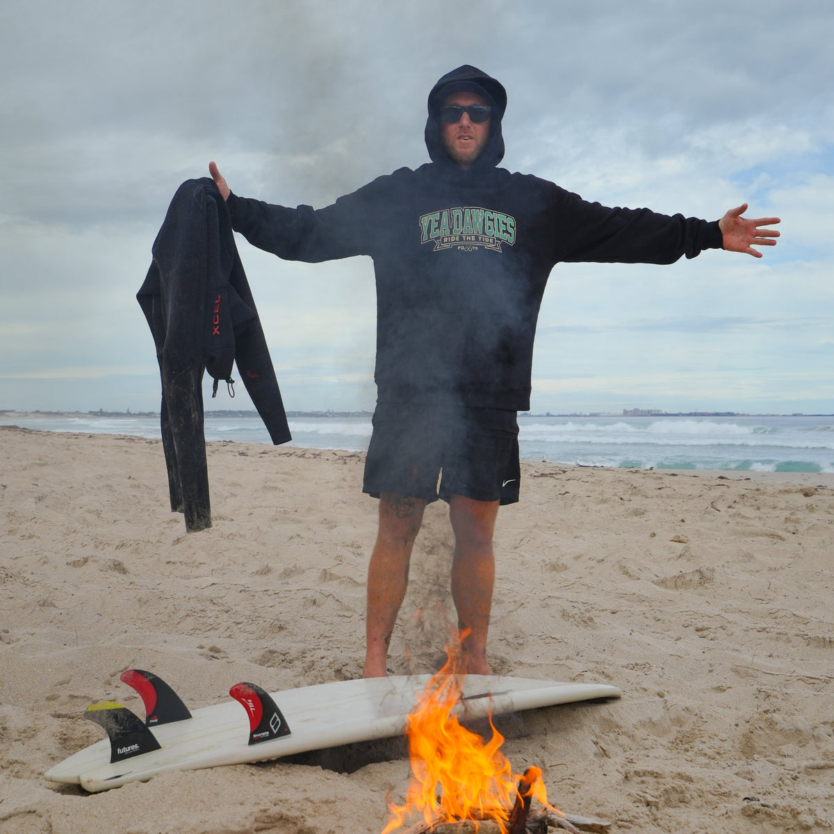 Ride the Tide Hood - Black