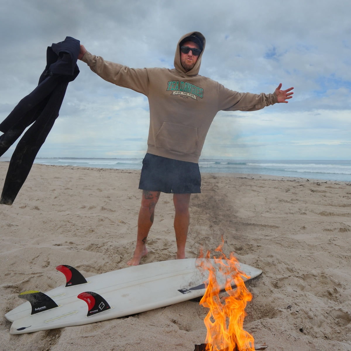 Ride the Tide Hood - Sand