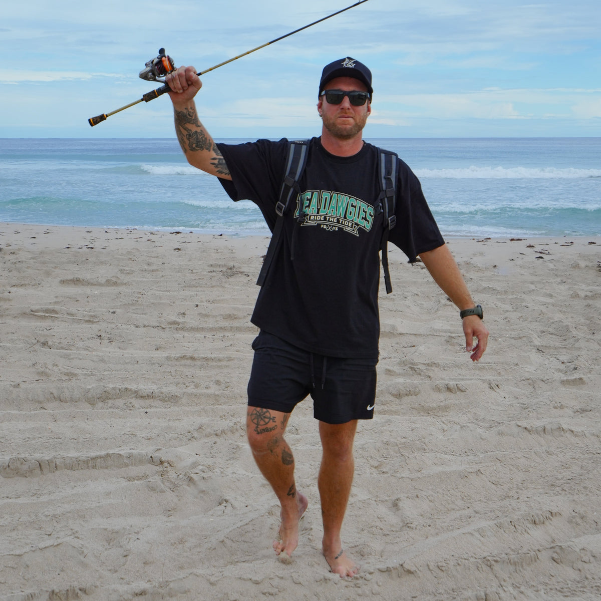 Ride the Tide Oversized Tee - Black