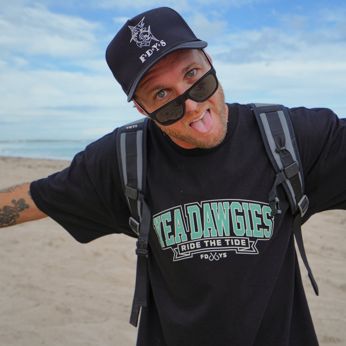Ride the Tide Oversized Tee - Black